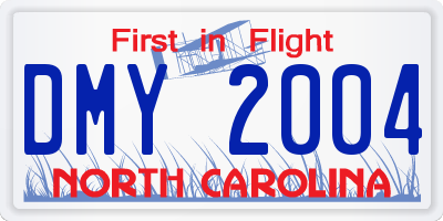 NC license plate DMY2004