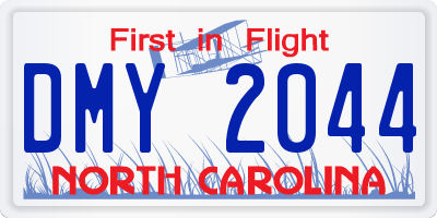 NC license plate DMY2044