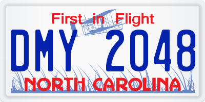 NC license plate DMY2048