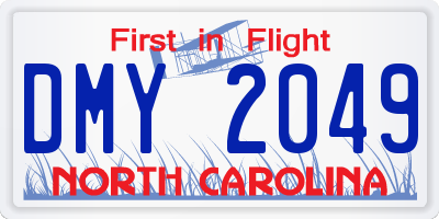 NC license plate DMY2049