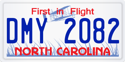 NC license plate DMY2082