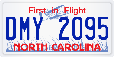 NC license plate DMY2095