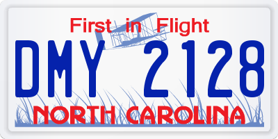 NC license plate DMY2128