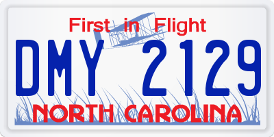 NC license plate DMY2129