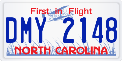NC license plate DMY2148