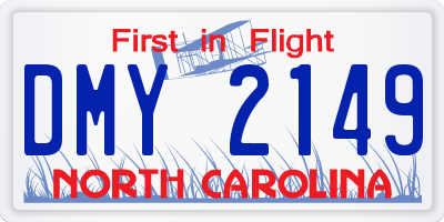 NC license plate DMY2149