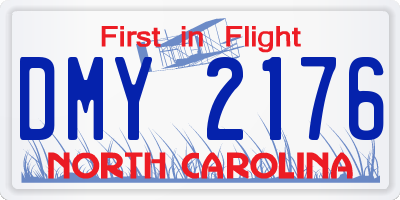 NC license plate DMY2176