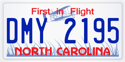 NC license plate DMY2195