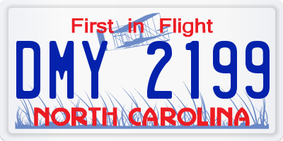 NC license plate DMY2199