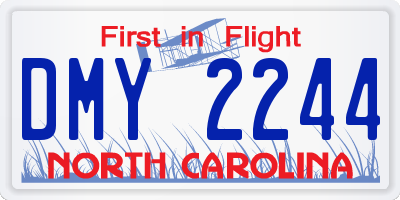 NC license plate DMY2244