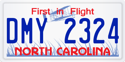 NC license plate DMY2324