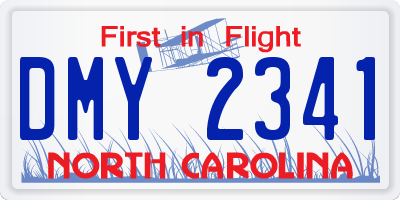 NC license plate DMY2341