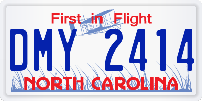NC license plate DMY2414