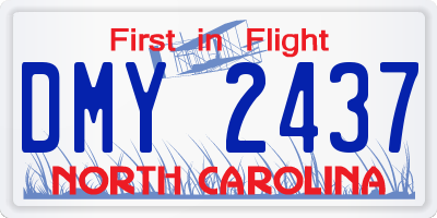 NC license plate DMY2437