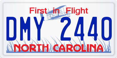 NC license plate DMY2440
