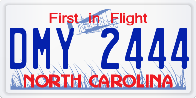 NC license plate DMY2444
