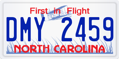 NC license plate DMY2459