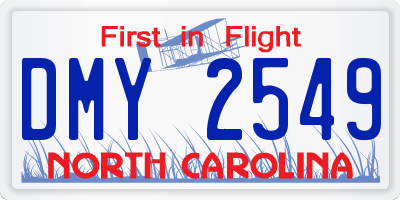 NC license plate DMY2549