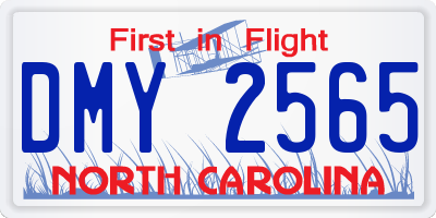 NC license plate DMY2565