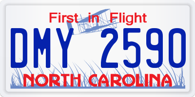 NC license plate DMY2590