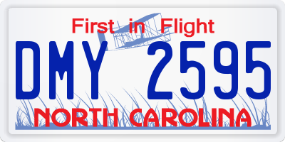 NC license plate DMY2595
