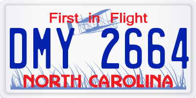 NC license plate DMY2664