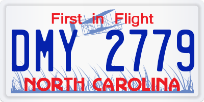 NC license plate DMY2779