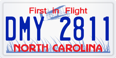 NC license plate DMY2811