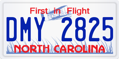 NC license plate DMY2825