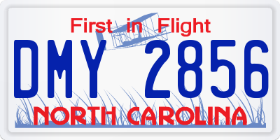 NC license plate DMY2856