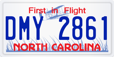 NC license plate DMY2861