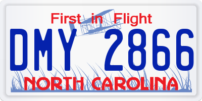 NC license plate DMY2866