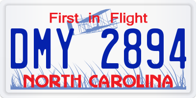 NC license plate DMY2894