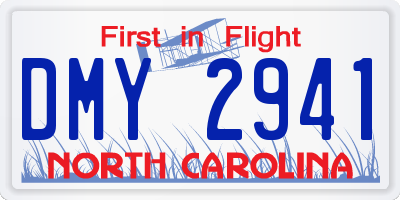 NC license plate DMY2941
