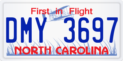 NC license plate DMY3697