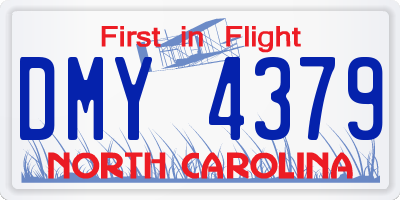 NC license plate DMY4379