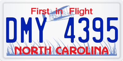 NC license plate DMY4395