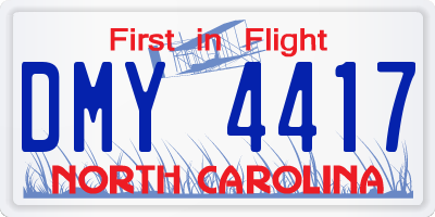 NC license plate DMY4417