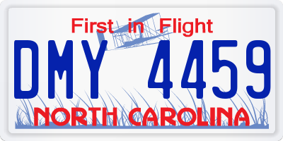 NC license plate DMY4459