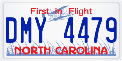NC license plate DMY4479