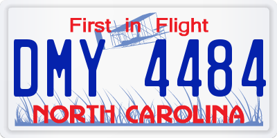 NC license plate DMY4484