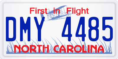 NC license plate DMY4485