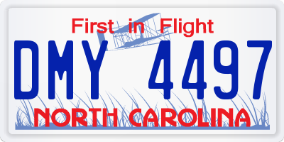 NC license plate DMY4497