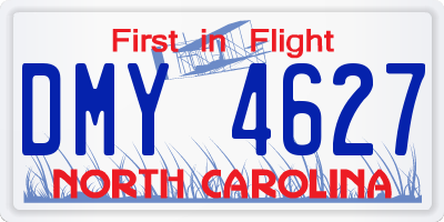 NC license plate DMY4627