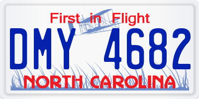 NC license plate DMY4682