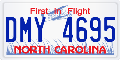 NC license plate DMY4695