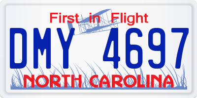 NC license plate DMY4697