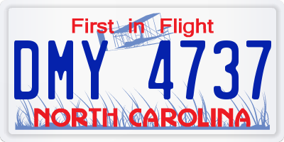NC license plate DMY4737