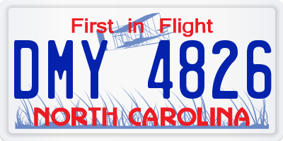 NC license plate DMY4826