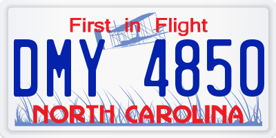 NC license plate DMY4850